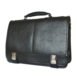 Кожаный портфель Arietta black (арт. 2018-01)