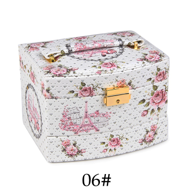 Шкатулка кожаная автоматическая для бижутерии, 18,5х13,5х13см (большая)