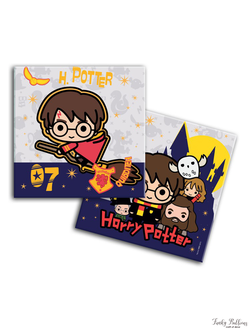 Салфетки "С Днем рождения" Гарри Поттер Чиби