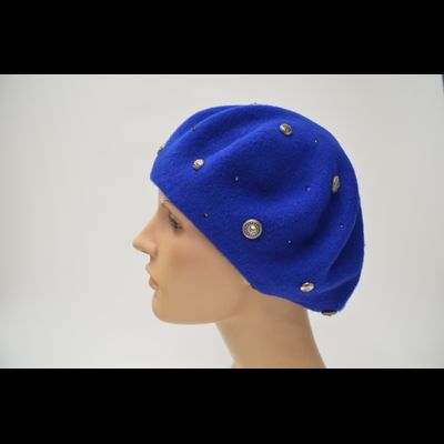 Женский берет электрик