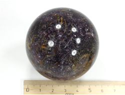 Шар Лепидолит с турмалином, Мозамбик (55 мм, 291 г) №37541