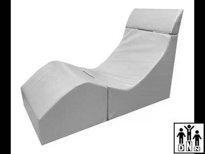 Терапевтическое релаксирующее кресло Кубик Малый - L50xB30xH40 белый, винилискожа DNN