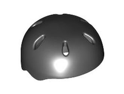 Minifigure, Headgear Helmet Sports with Vent Holes, Black (46303 / 4197186 / 6445225)