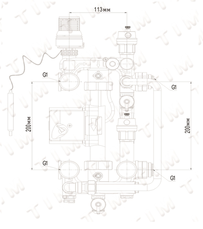 Насосно-смесительная группа (без насоса) JH-1033