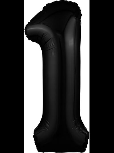 шар цифра 1 чёрная
