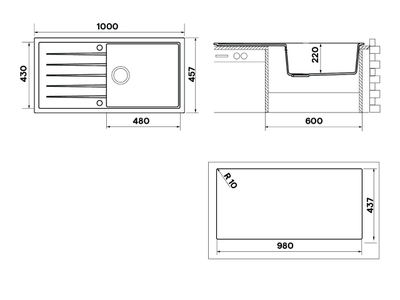 Мойка LONGRAN CLASSIC CLS914.457