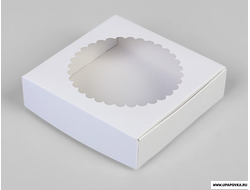 Коробка с окном 11,5 х 11,5 х 3 см Белый