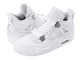 Nike Air Jordan Retro 4 Pure Money (Полностью белые) сбоку