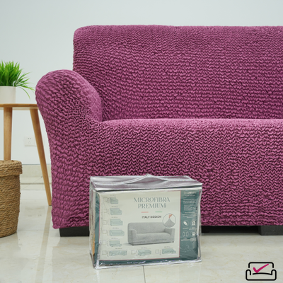 Чехол на 2хм диван Микрофибра Малберри. Защита для мягкой мебели от животных.