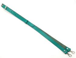 Ремень для сумки кожаный 120 см с регулировкой и карабинами цвет бирюза