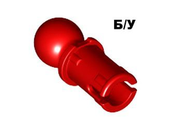 ! Б/У - Technic, Pin with Friction Ridges and Tow Ball with Round Pin Hole, Red (6628a / 6254216 / 6360104) - Б/У