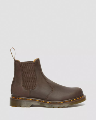 Челси Dr Martens 2976 Yellow Stitch Crazy Horse Smooth Leather Chelsea Boots