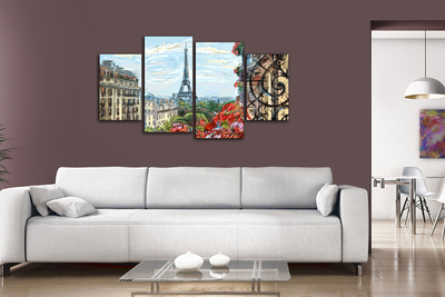 Модульная картина "Красочный Париж"