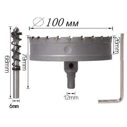 коронка 100 мм по металлу