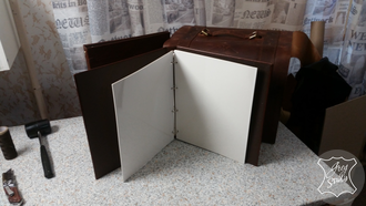 фотоальбом на заказ, подарок руководителю, фотоальбом из кожи, кожаный альбом, архив для фото