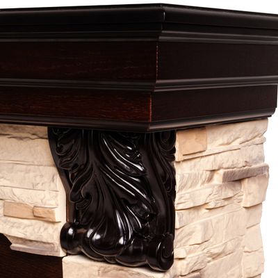 Угловой электрокамин Dublin Rock AO с очагом Eugene