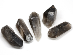 Кварц дымчатый, раухтопаз, кристаллы в ассортименте, Бразилия (36-48 мм, 12-18 г) №35759