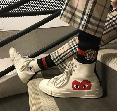 Converse garcons white top