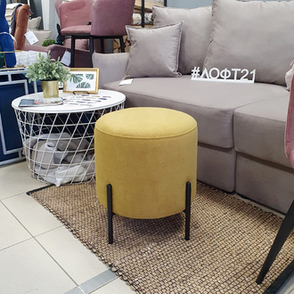 Пуф МОНЭ круг цвет шафран