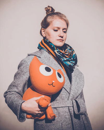 Игрушка-антистресс "Котенок Спарк" 35см