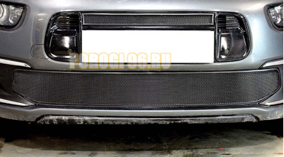 Защита радиатора для Citroen C4 Grand Picasso 2016- black низ