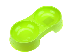 Миска для кормления животных пластмассовая "Pet" 0,18 л двойная