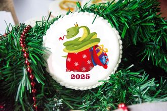 Имбирный пряник 2025 со змейкой на мешке