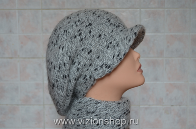 Зимняя вязаная кепка женская купить