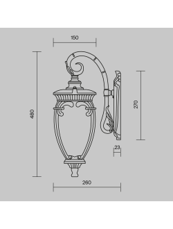 Настенный светильник (бра) Fleur, O414WL-01GB