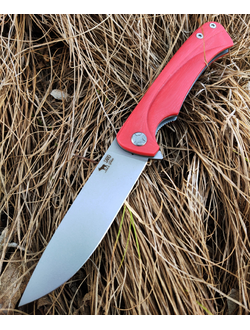 Складной нож Чиж плюс сталь AUS 10,  рукоять G10, цвет красный