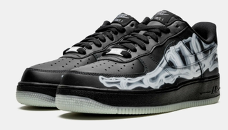 Nike Air Force Low Black Skeleton (Черные) новые