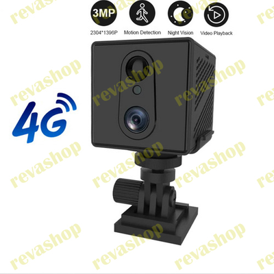 мини-камера видеонаблюдения, 4G, 3000 мАч, 3 Мп, 1080P Full-HD, функция ночного видения, мини-камера