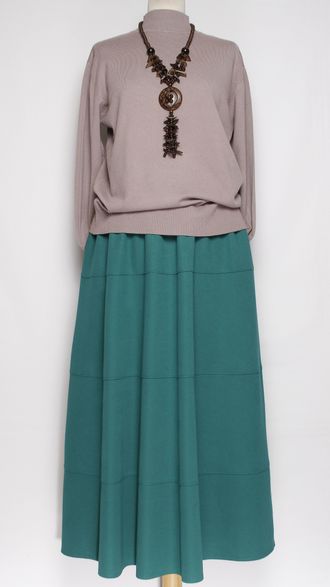 Юбка "ТРИКОТАЖ" морская волна р.48,50,52,54,56,58