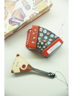 Комплект ёлочных игрушек "Балалайка и Гармонь"