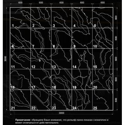Панно гипсовое ARRAKIS артикул SPN24
