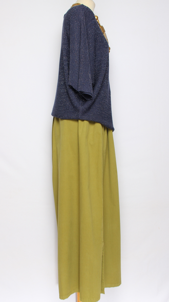 ДЖЕМПЕР  "КИМОНО ЛЮРЕКС ЛОДОЧКА"  изнанка розовый, т синий р.46-52