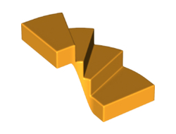 Stairs 6 x 6 x 4 Curved, Bright Light Orange (28466 / 6177204)