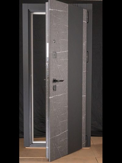 STEEL ART (МЕЛИТОПОЛЬ). NEW ТРОЯ 228Д (МАРМОРИС). ТОЛЩИНА 110 мм. ТРЕХКОНТУРНАЯ. МИНЕРАЛЬНАЯ ПЛИТА. ТОРОС ГРАФИТ/ БЕЛЫЙ МАТОВЫЙ. ДВУХЦВЕТНЫЙ КОРОБ.