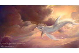 Летающий дельфин (небесный дельфин).
Фэнтези картинки и иллюстрации