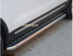Пороги с накладным листом	d60 Ford Explorer (2017-...)