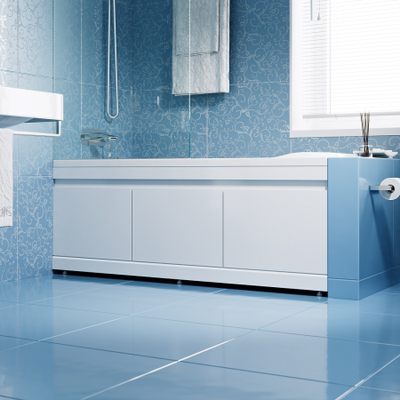 Экран под ванну 1,5 м МДФ SOFT Белый (3 двери откидные)