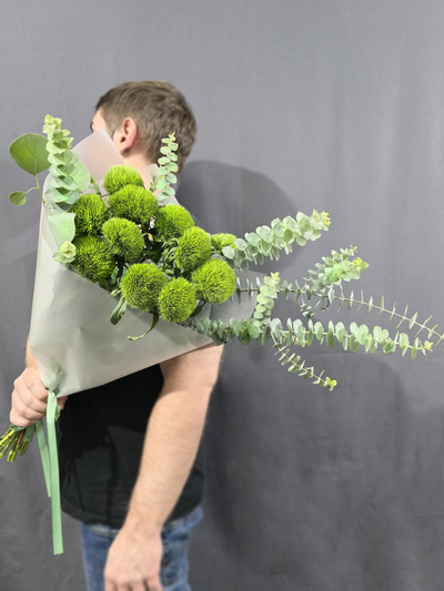 Букет Грин Тик с эвкалиптом №302