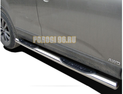 Пороги труба с проступью d76 для Kia Sorento (2009-2012)