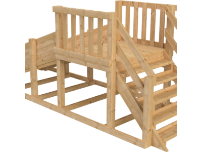 Зимняя деревянная заливная горка Выше Всех Ледянка