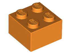 Brick 2 x 2, Orange (3003 / 4119643 / 4153825)