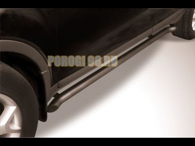 Защита порогов d57 труба с загибами черная для Opel MOKKA (2013-...)