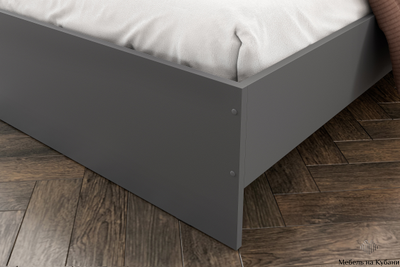 Денвер кровать двуспальная универсальная 1,6м Графит серый (без основания)