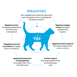 Grandorf VET Dermatosis (Грандорф Вет Дерматозис) для поддержания защитных функций кожи при дерматозах и чрезмерном выпадении шерсти, 2 кг