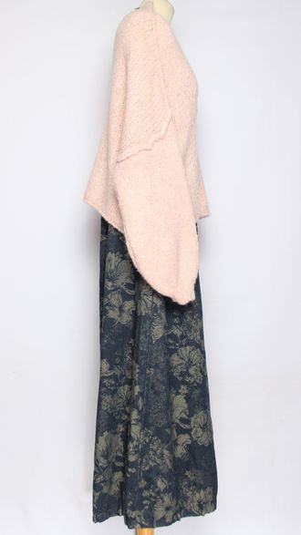 ДЖЕМПЕР КОРОТКИЙ "КИМОНО ШОВ СТОЙКА" широкий рукав чайная роза, св.серый, серый, какао до р.54