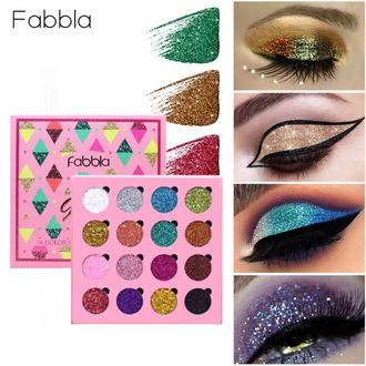 Тени-глиттеры для глаз Fabbla Glitter 16 color